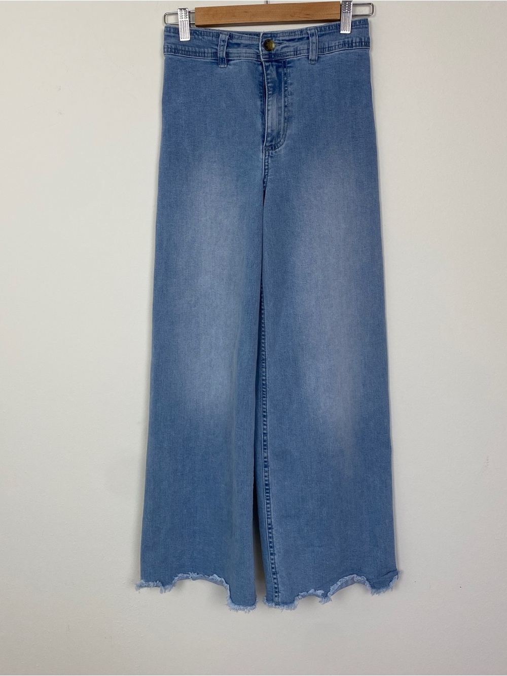 BILLABONG Free Fall Fray Hem Stretch Wide Leg Jeans Sz  XS - Picture 5 of 12